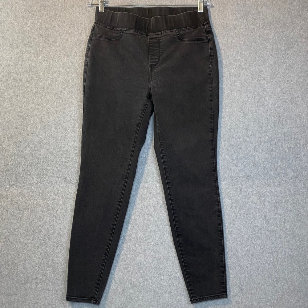 Talbots Pull On Jegging Women's Size 8 Black High Rise Skinny Stretch Denim EUC‎